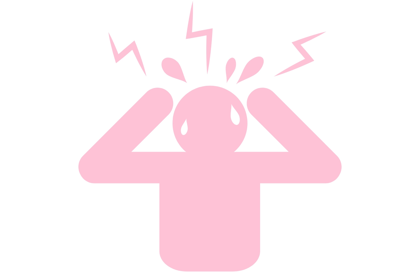 緊張して話せないイラスト